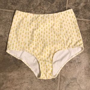 High waisted swim bottoms